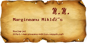 Margineanu Miklós névjegykártya
